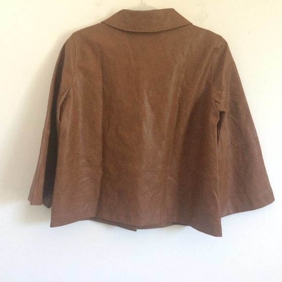 Anthro Hayden Embroidered Faux Leather Jacket - Small - Picture 10 of 12